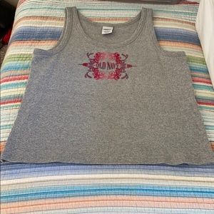 Old Navy Tank Top Pink & Purple Design